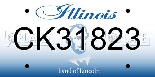 CK31823 Illinois License Plate