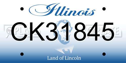 CK31845 Illinois License Plate