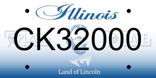 CK32000 Illinois License Plate