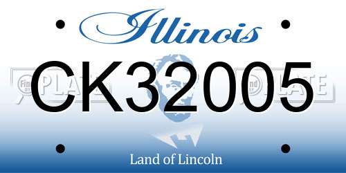 CK32005 Illinois License Plate