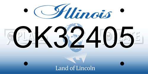 CK32405 Illinois License Plate