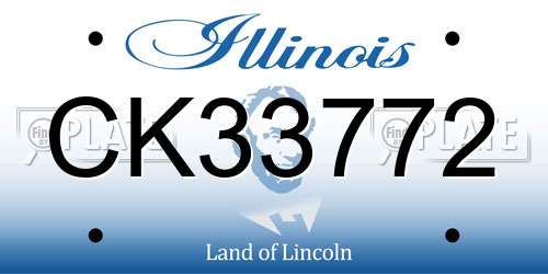 CK33772 Illinois License Plate