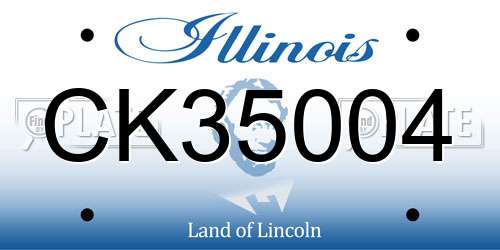 CK35004 Illinois License Plate
