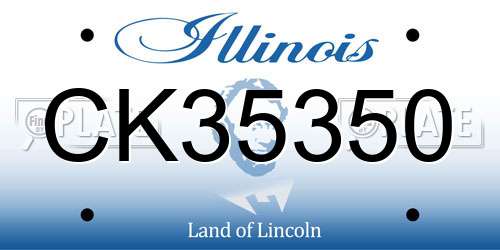 CK35350 Illinois License Plate