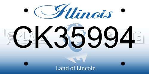 CK35994 Illinois License Plate