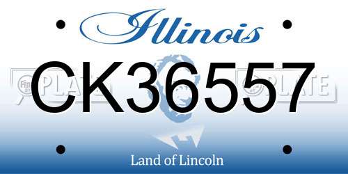 CK36557 Illinois License Plate