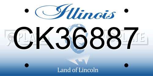 CK36887 Illinois License Plate