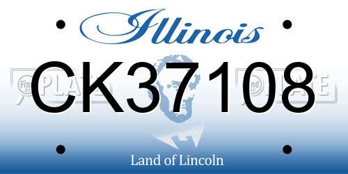 CK37108 Illinois License Plate
