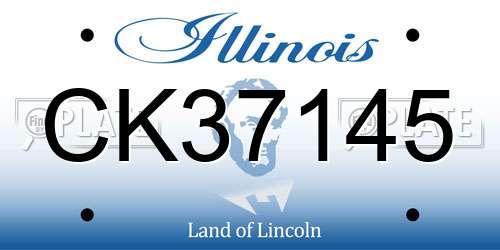 CK37145 Illinois License Plate