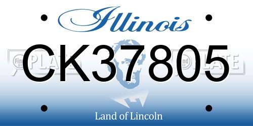 CK37805 Illinois License Plate