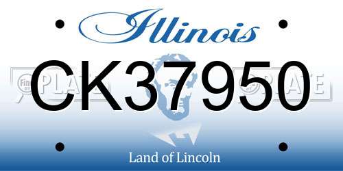 CK37950 Illinois License Plate