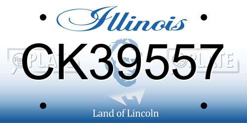 CK39557 Illinois License Plate