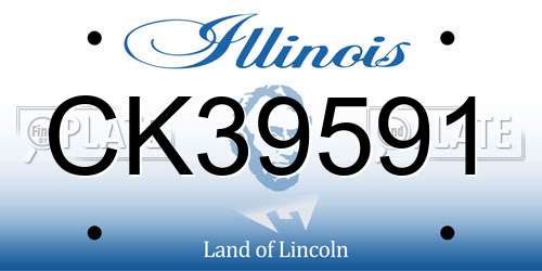 CK39591 Illinois License Plate