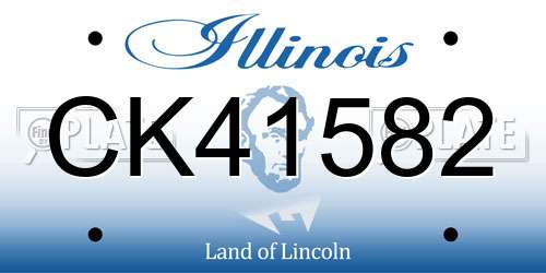 CK41582 Illinois License Plate