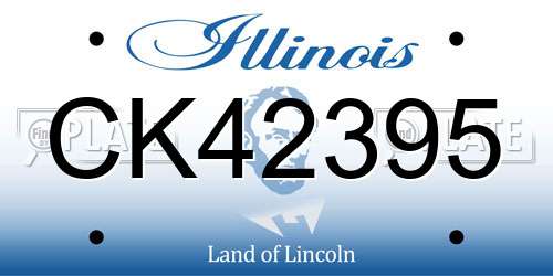 CK42395 Illinois License Plate