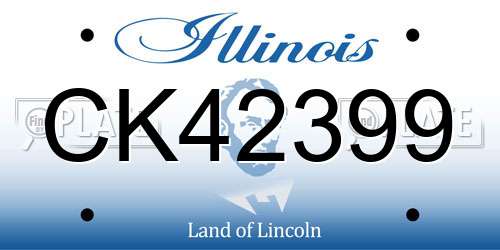 CK42399 Illinois License Plate
