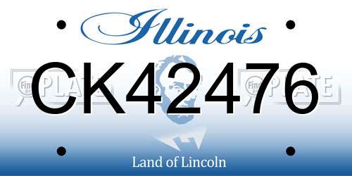 CK42476 Illinois License Plate