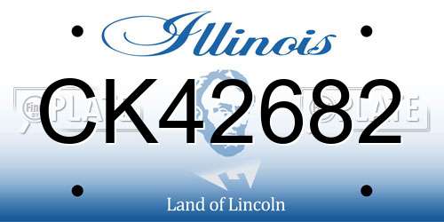 CK42682 Illinois License Plate
