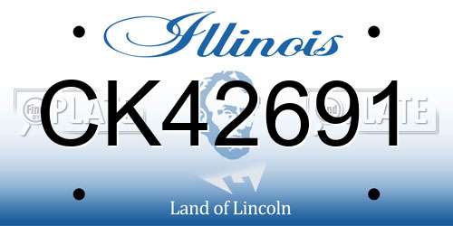 CK42691 Illinois License Plate