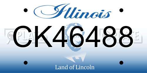 CK46488 Illinois License Plate