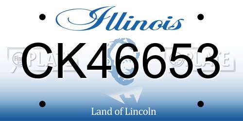 CK46653 Illinois License Plate