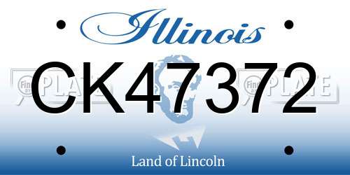 CK47372 Illinois License Plate