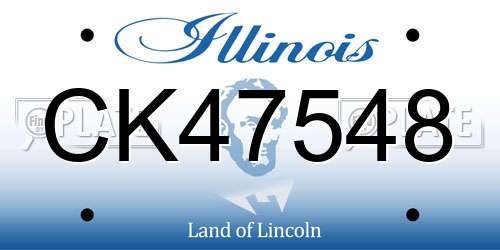 CK47548 Illinois License Plate