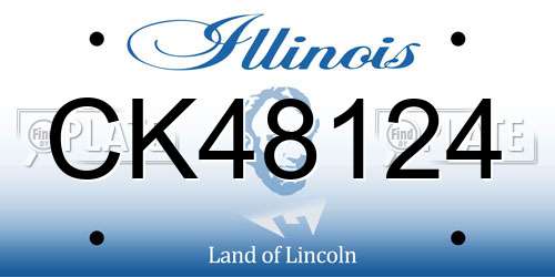 CK48124 Illinois License Plate