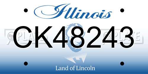CK48243 Illinois License Plate