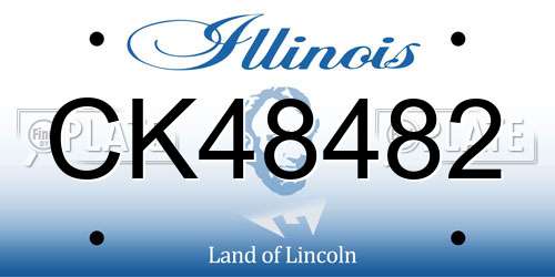 CK48482 Illinois License Plate