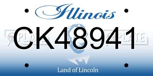 CK48941 Illinois License Plate
