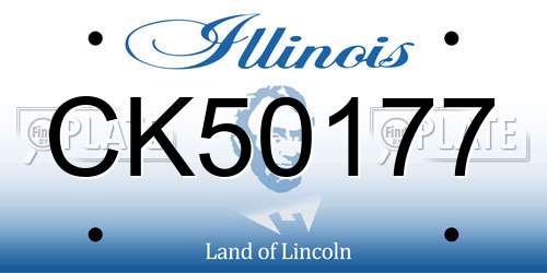 CK50177 Illinois License Plate