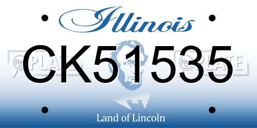 CK51535 Illinois License Plate