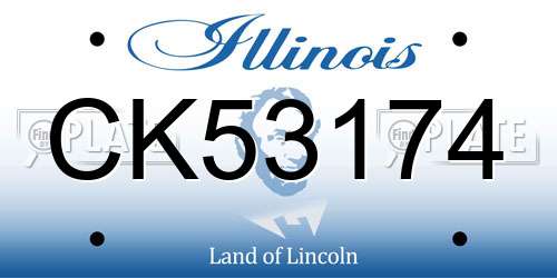 CK53174 Illinois License Plate