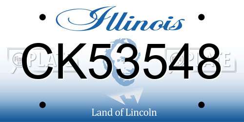 CK53548 Illinois License Plate