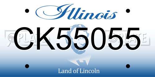 CK55055 Illinois License Plate