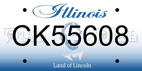 CK55608 Illinois License Plate