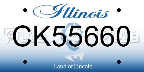 CK55660 Illinois License Plate
