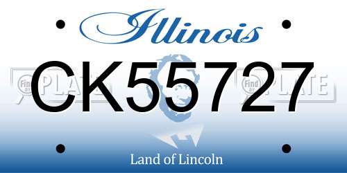 CK55727 Illinois License Plate