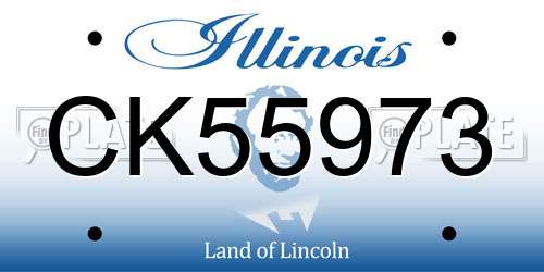 CK55973 Illinois License Plate