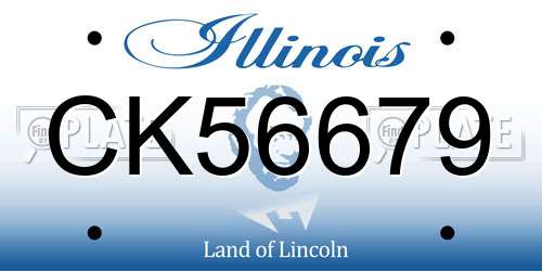 CK56679 Illinois License Plate