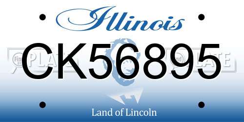 CK56895 Illinois License Plate