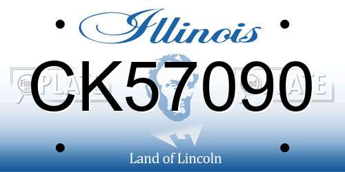 CK57090 Illinois License Plate