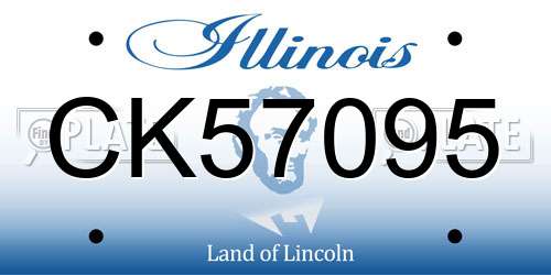 CK57095 Illinois License Plate