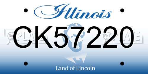 CK57220 Illinois License Plate