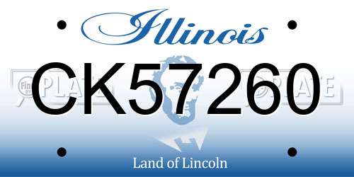 CK57260 Illinois License Plate