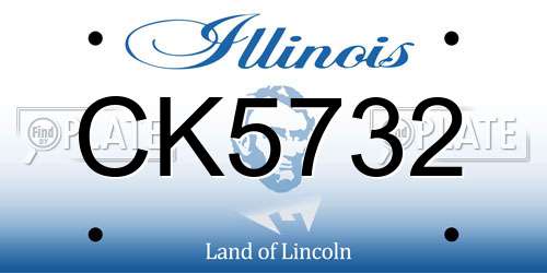 CK5732 Illinois License Plate