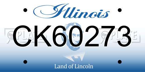 CK60273 Illinois License Plate