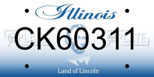 CK60311 Illinois License Plate