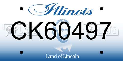 CK60497 Illinois License Plate